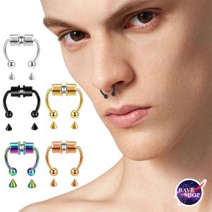 Nose magnet piercing