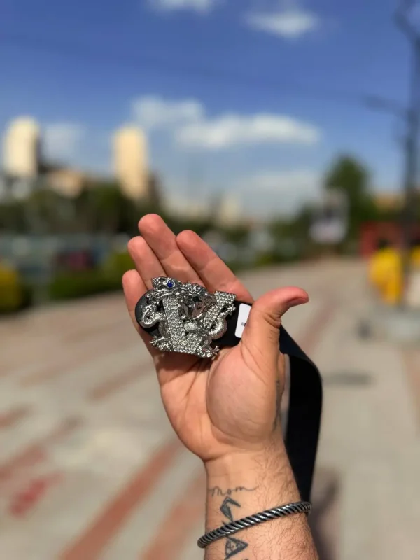 کمربند ورساچه چرمی - Image 2
