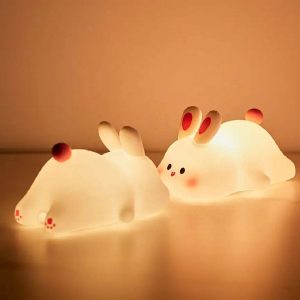 چراغ خواب سیلیکونی خرگوش RGB